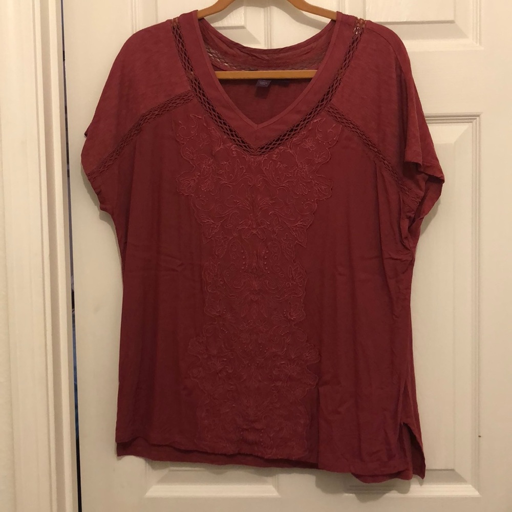 Lace front top